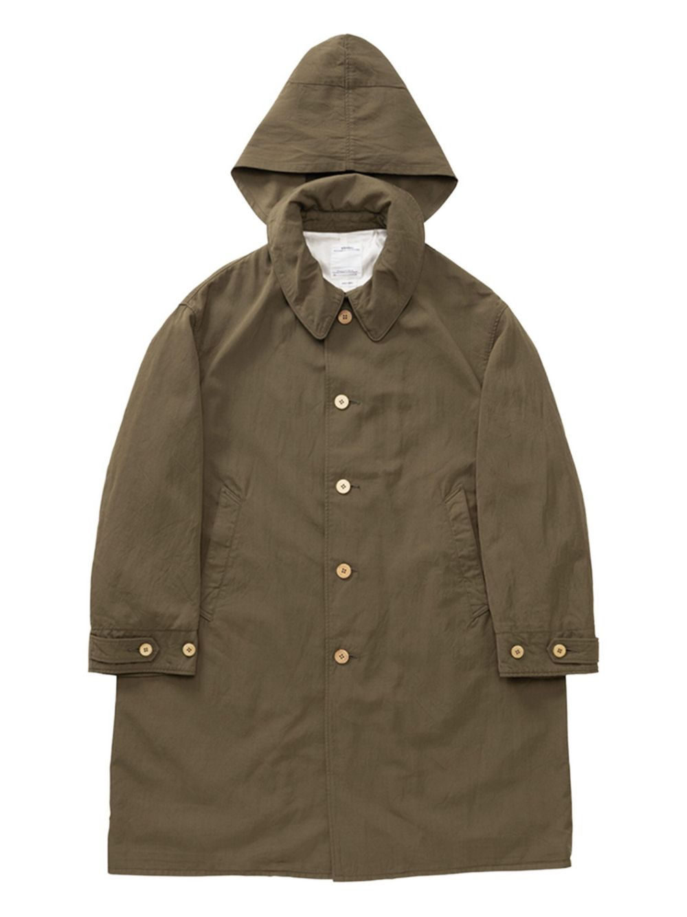 hooded buttoned coat - 3