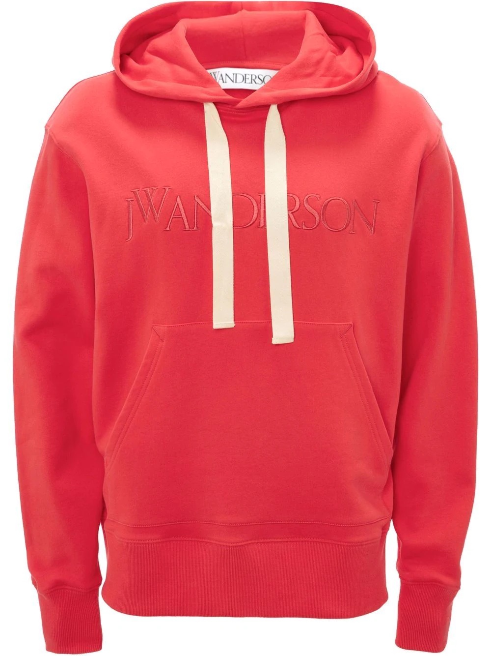 logo-embroidered cotton hoodie - 1