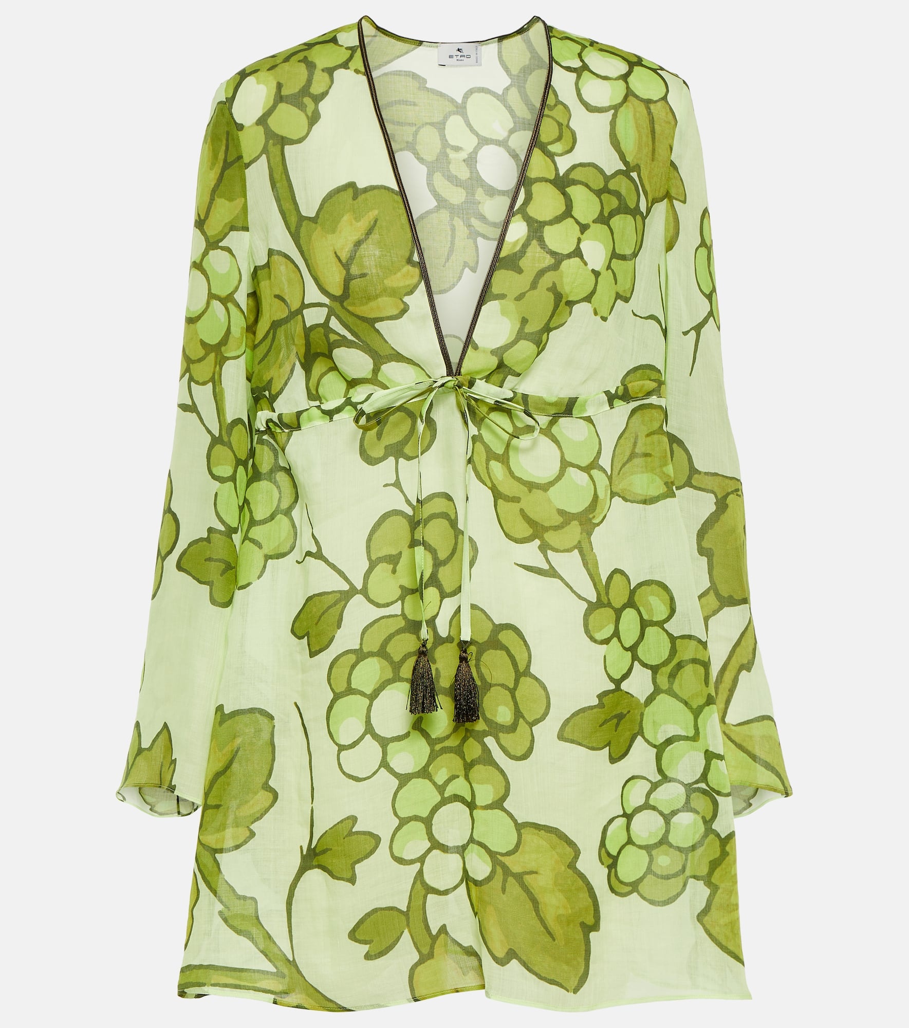 関税込【ETRO】Printed ramie tunic Etro Printed ramie tunic | REVERSIBLE
