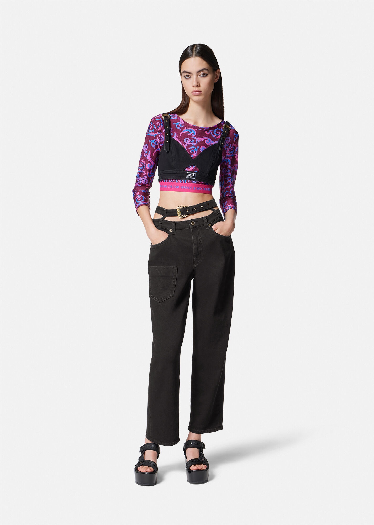 Baroque Buckle Jeans - 2