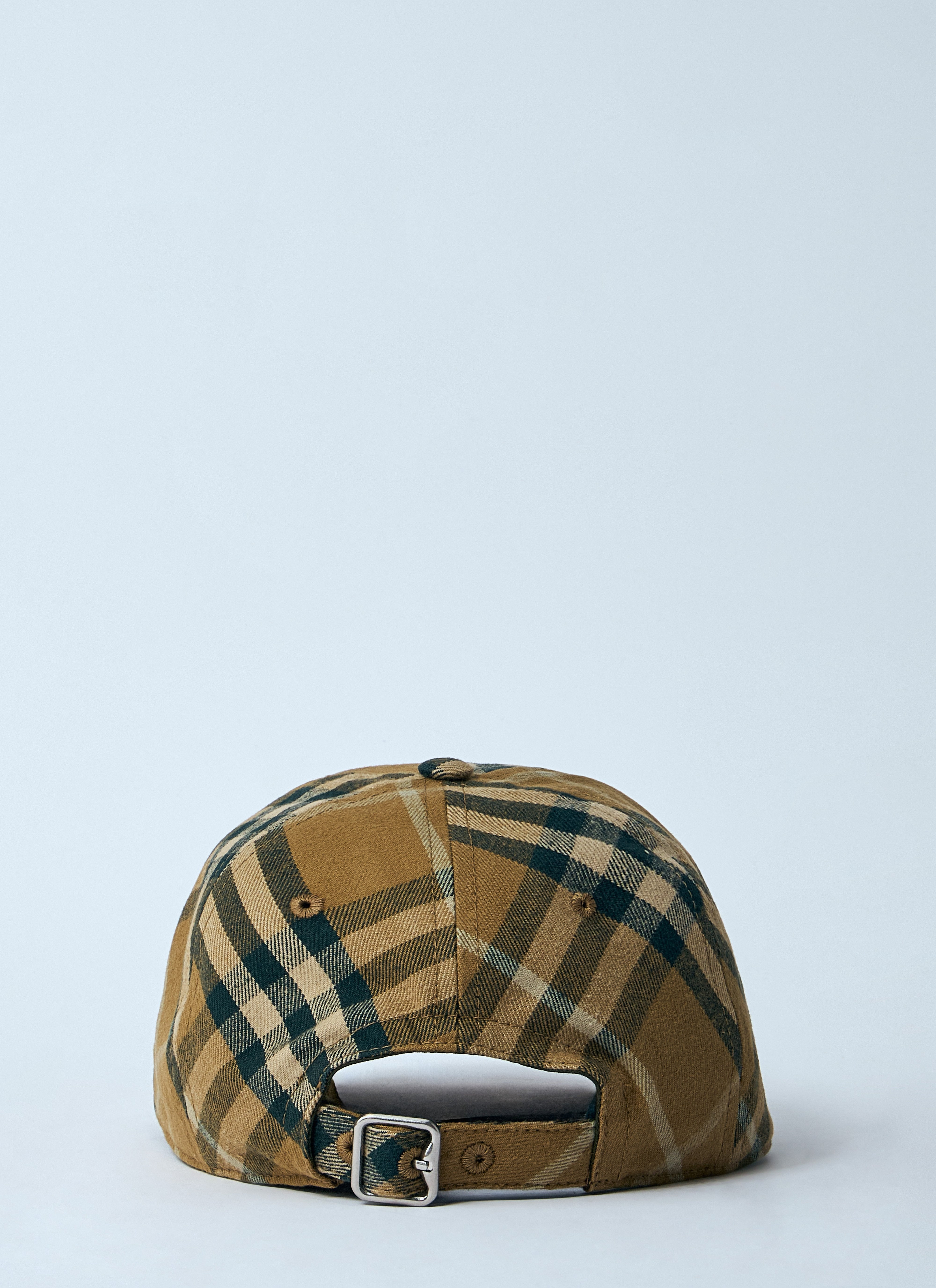 Burberry Men Check Cotton Baseball Cap - 4