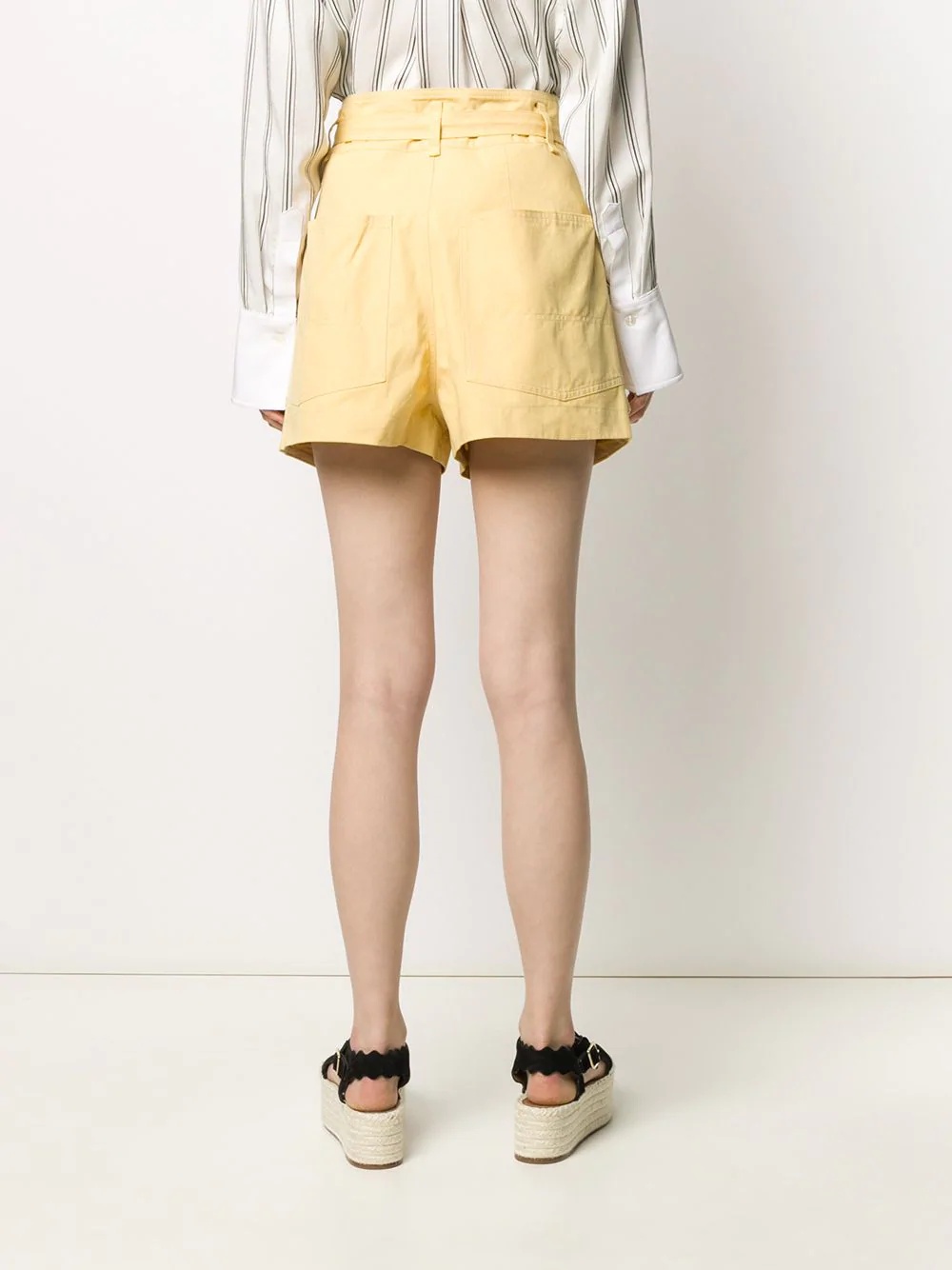 Ike belted cotton shorts - 4