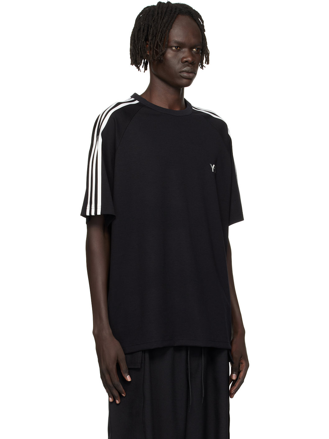 Black Short Sleeve 3-Stripes T-shirt - 2