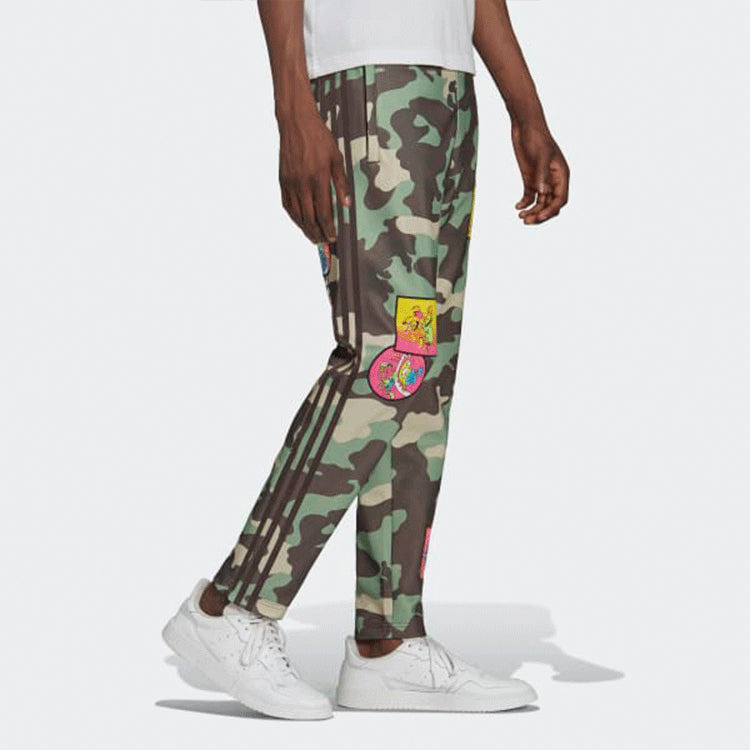 Men's adidas originals x JEREMY SCOTT Crossover Camouflage Sports Pants/Trousers/Joggers Green H5337 - 5