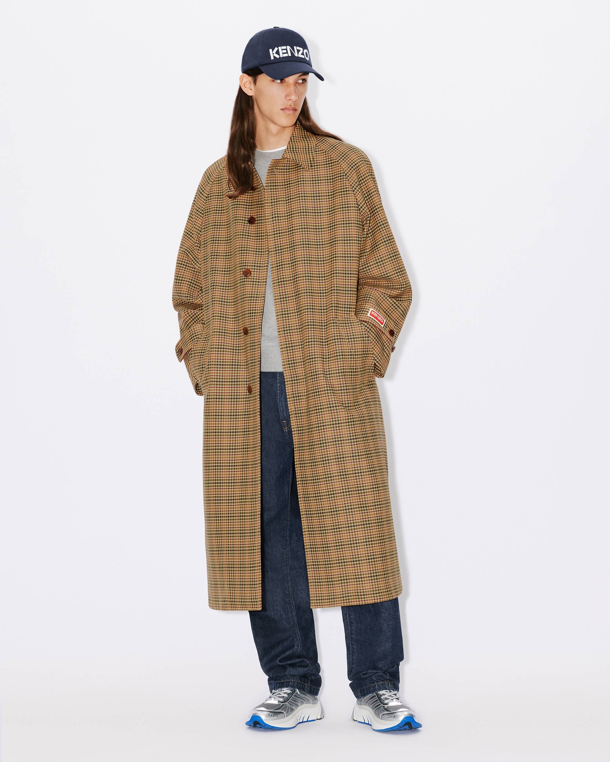 Checked trench coat - 3