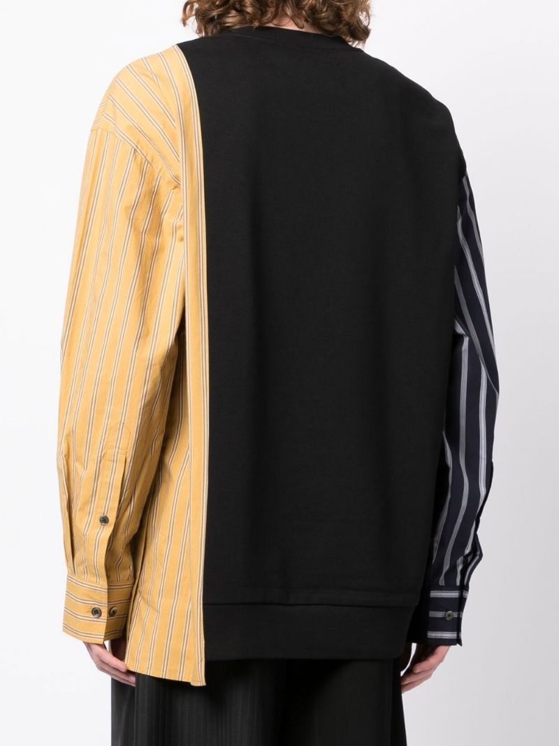 shirt-panelled sweatshirt - 4