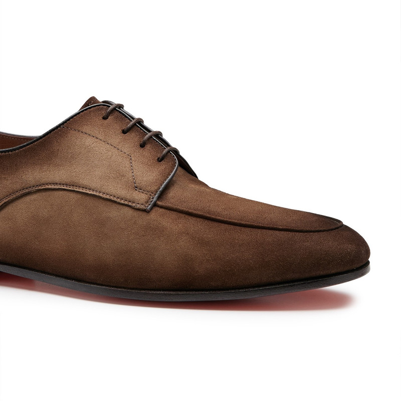 Men's brown suede Derby lace-up 5