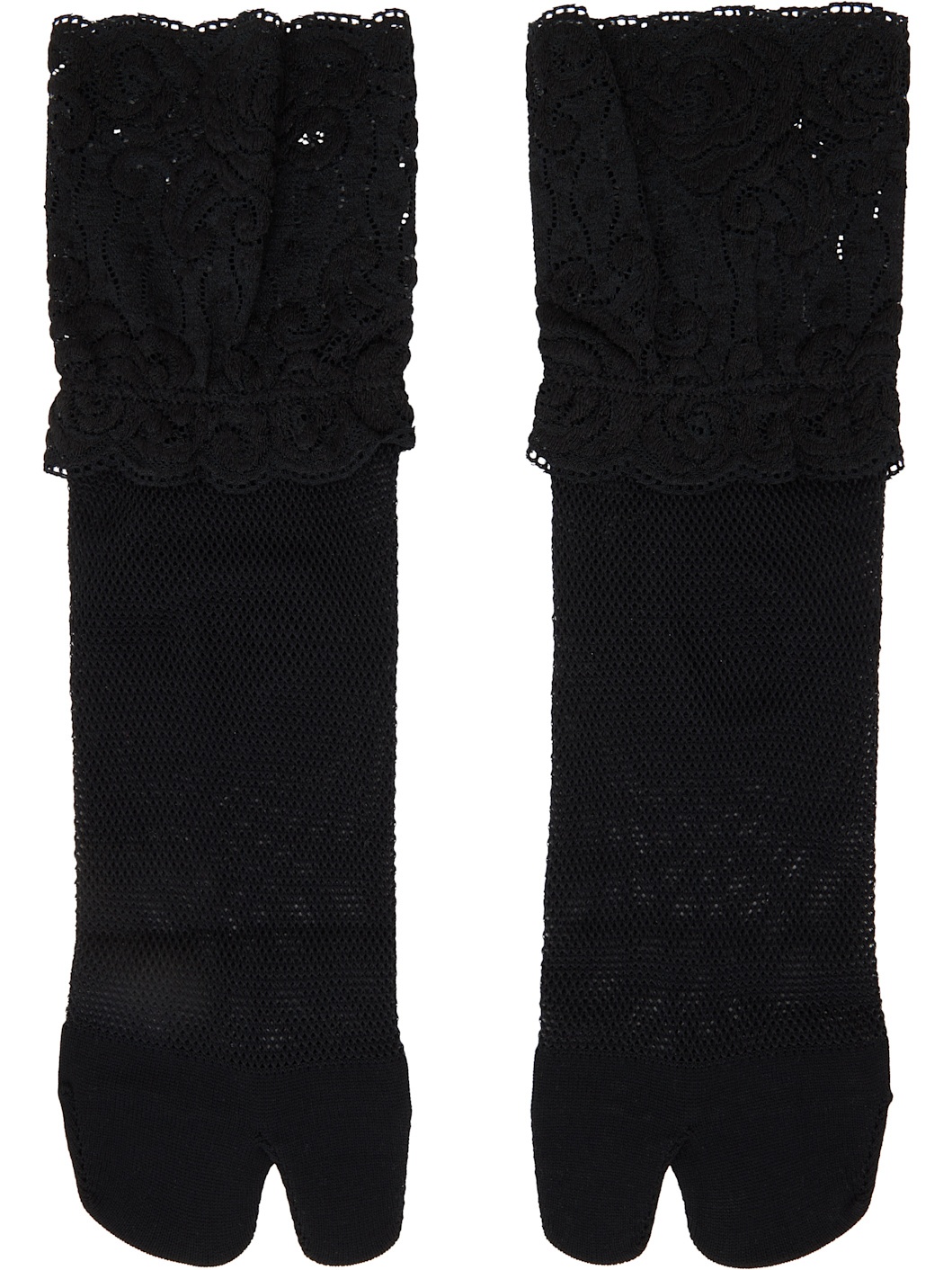 Black Mesh/Lace Tabi Socks - 1