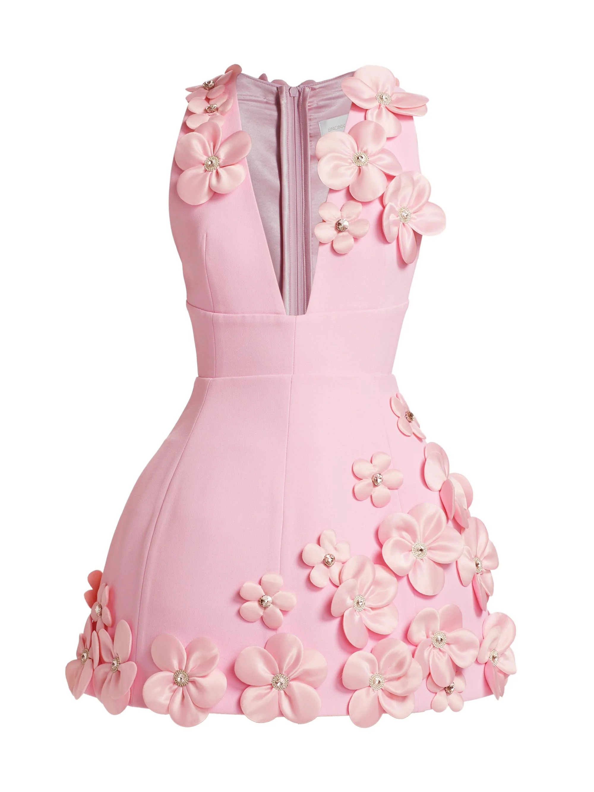 Women's Estelle Floral Applique Minidress - Blush - 1