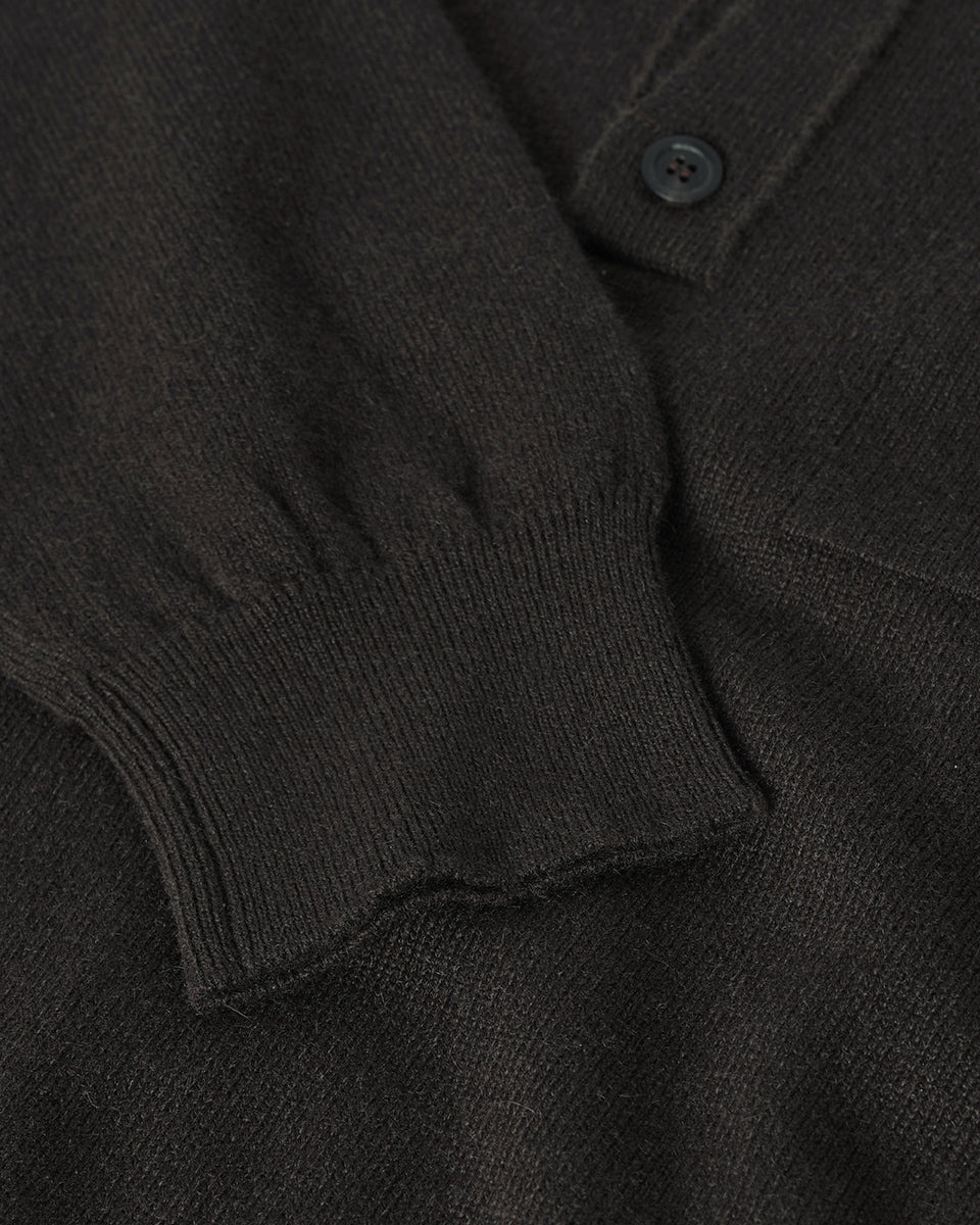 Cashmere Long Sleeve Grey Poloshirt - 6