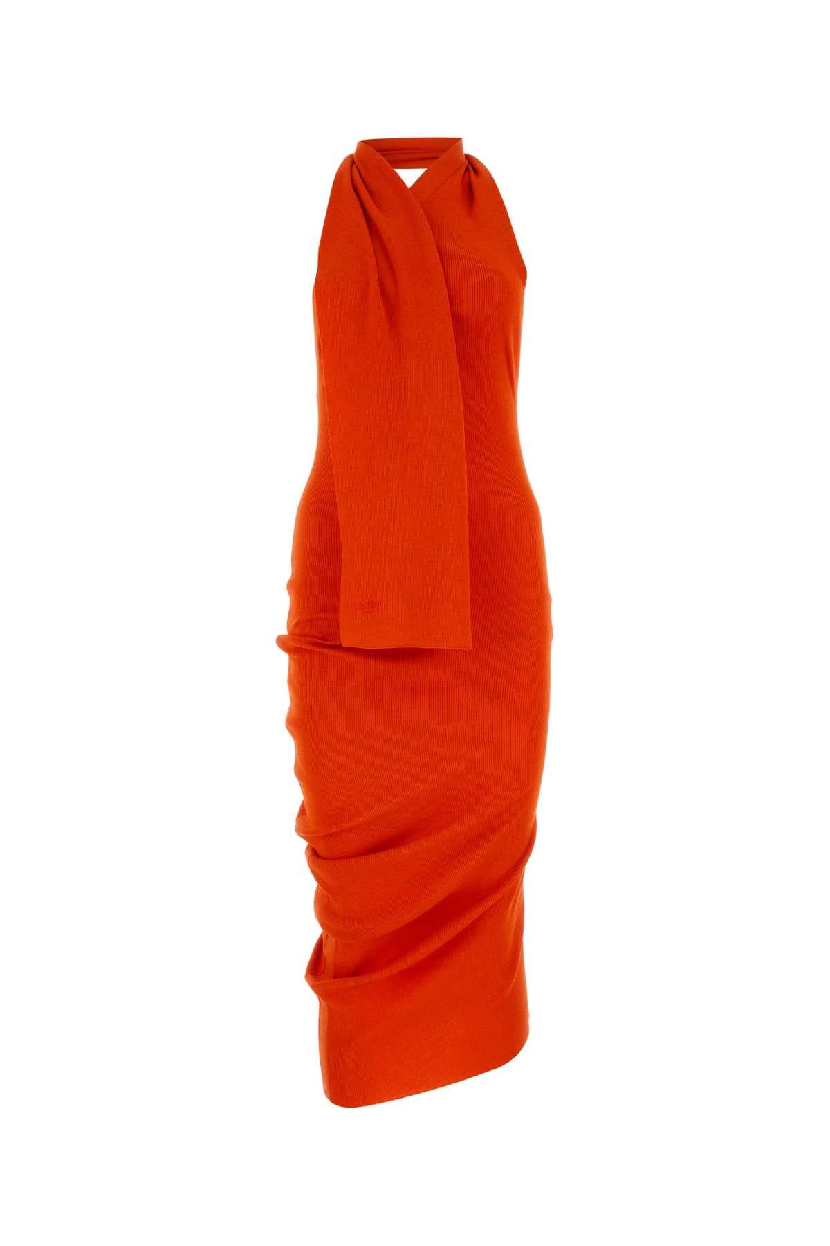 Fendi Women Orange Cotton Blend Dress - 1
