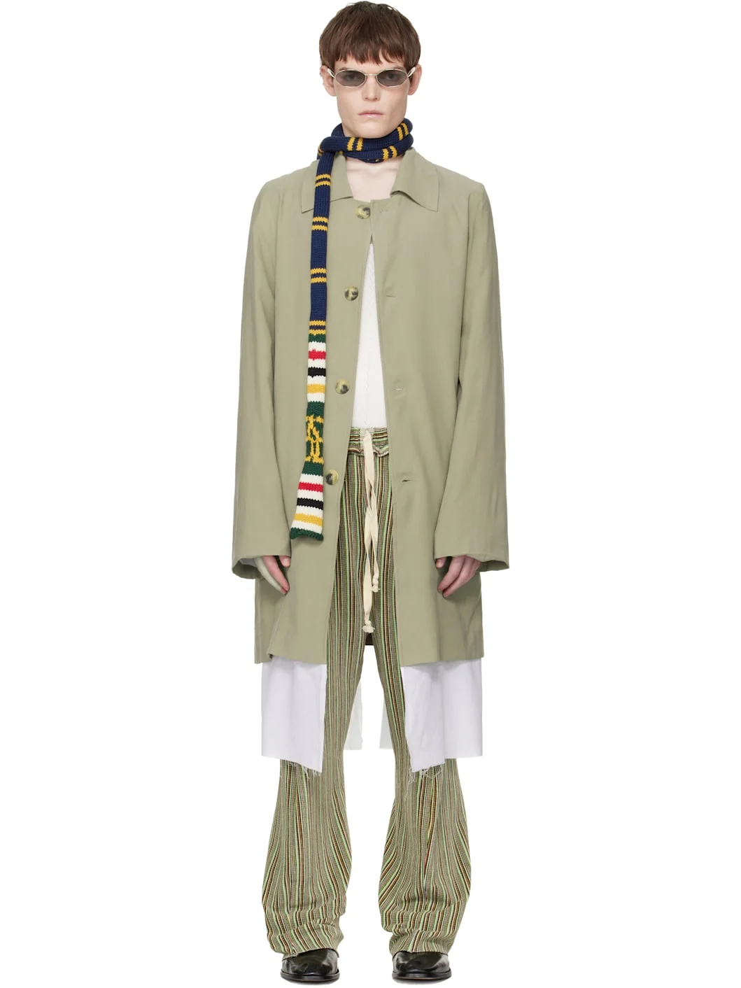 Beige Exploded Lining Coat - 1