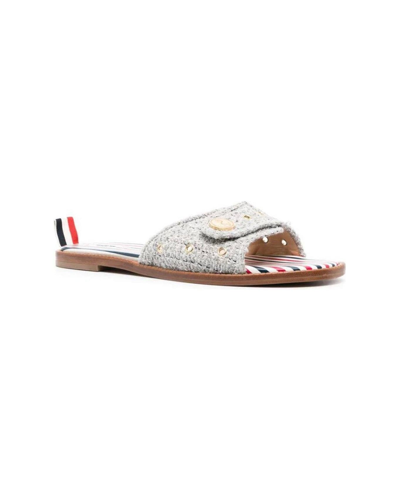 Tweed Slip-on Sandals - 2