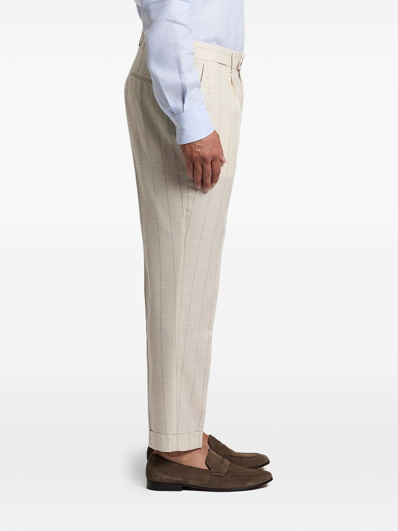 striped pleated trousers 1