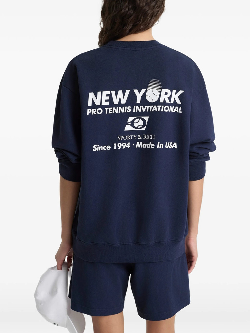 Sporty & Rich Text-print Crew-neck Sweater 3