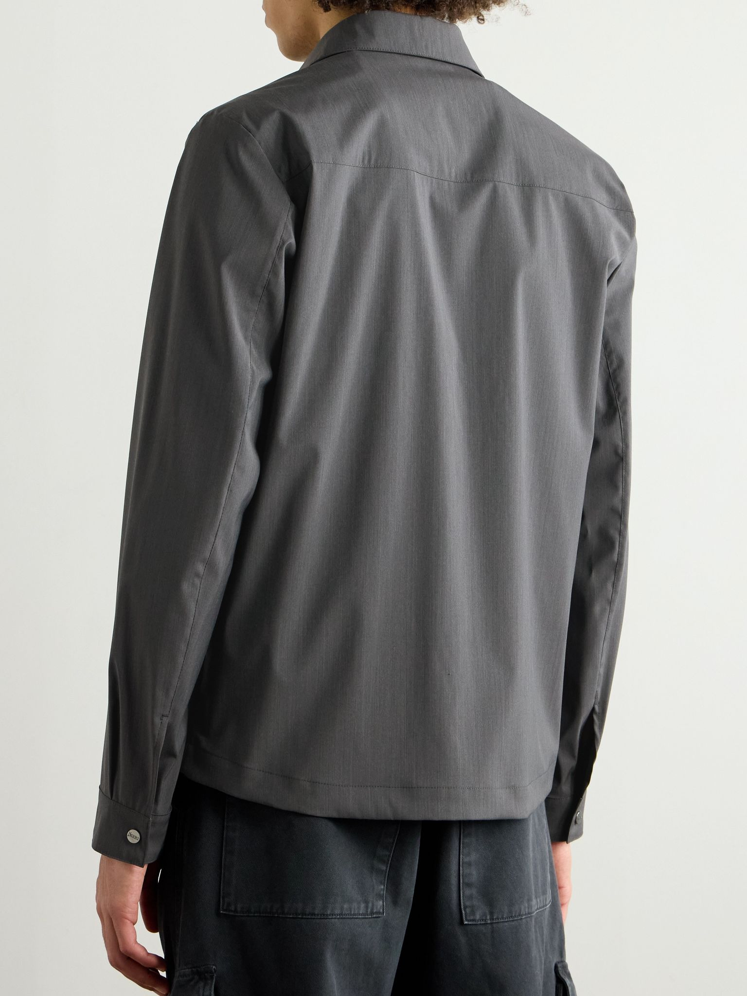 Woven Shirt Jacket Gray - 3