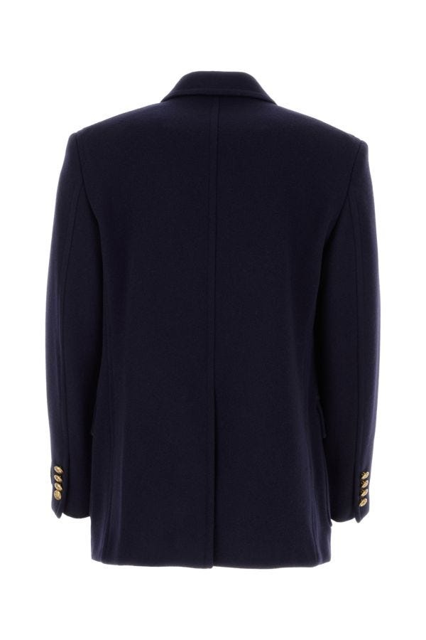 Gucci Man Navy Blue Wool Coat - 2