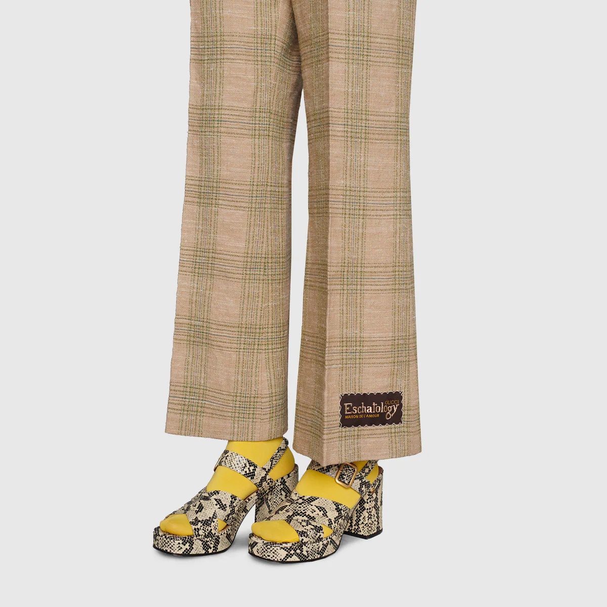 Check linen pant - 5