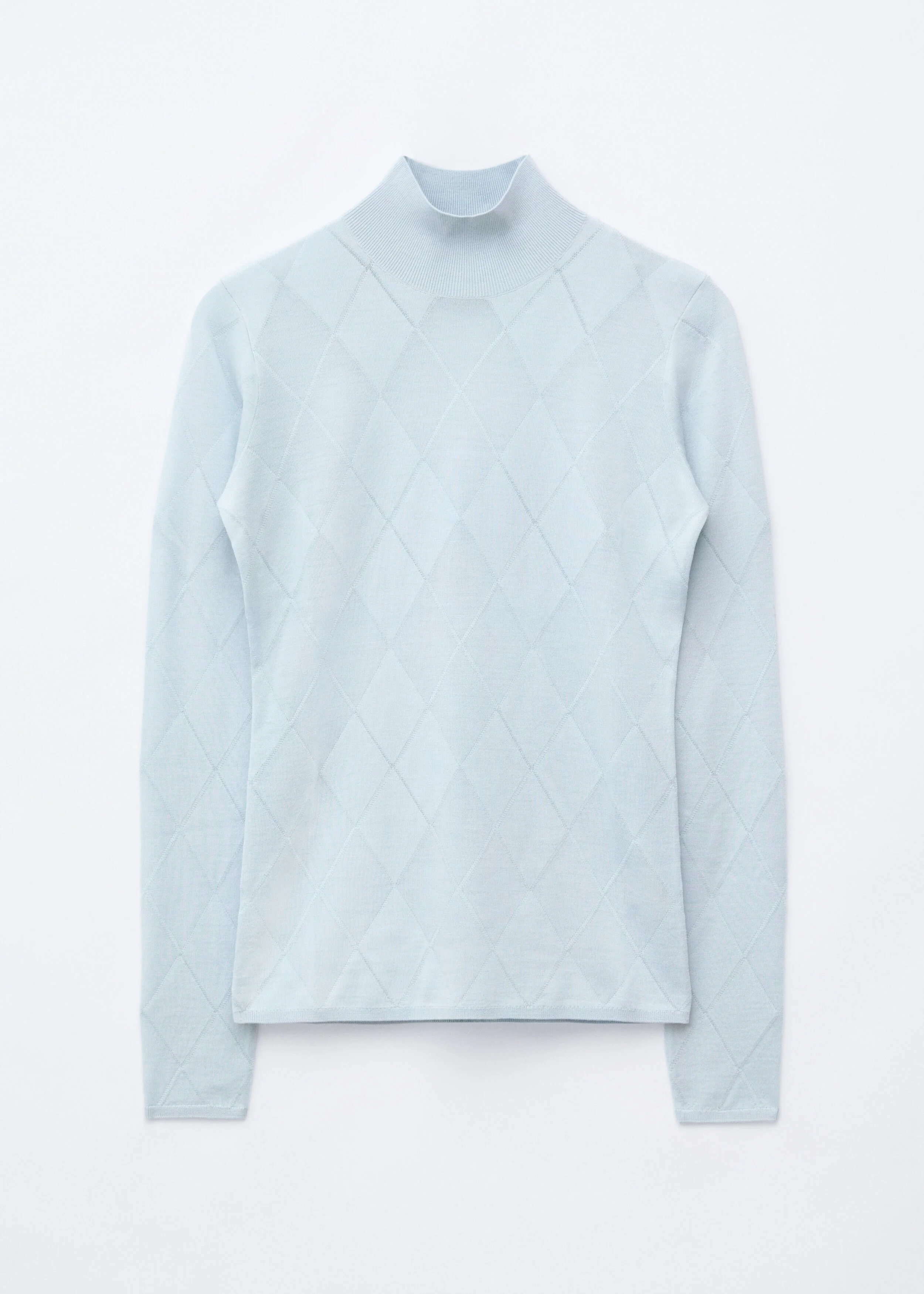 Mock Neck Wool Top - 1