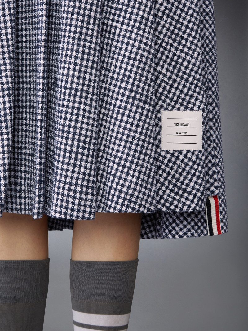 GINGHAM COTTON TWEED PLEATED SKIRT 6