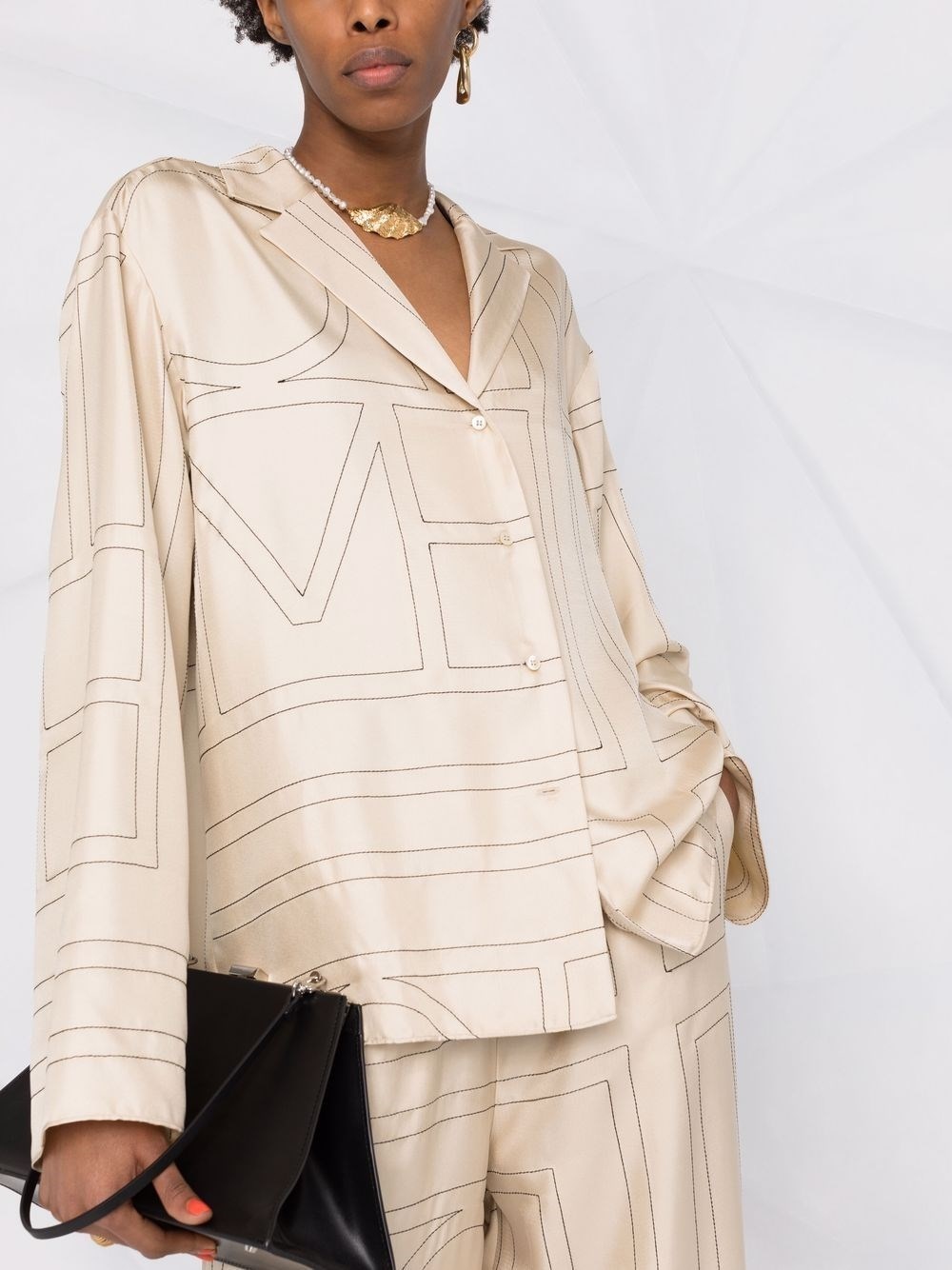 Monogram silk shirt - 6