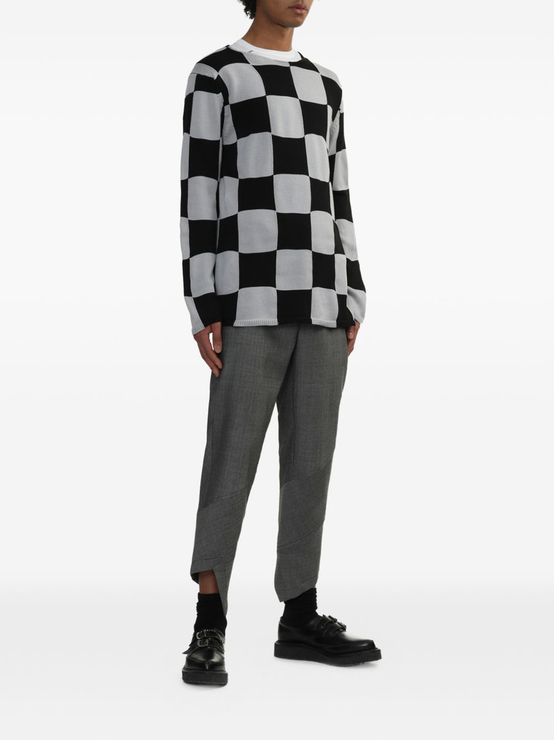 BLACK COMME des GARÇONS checkerboard knitwear outlook