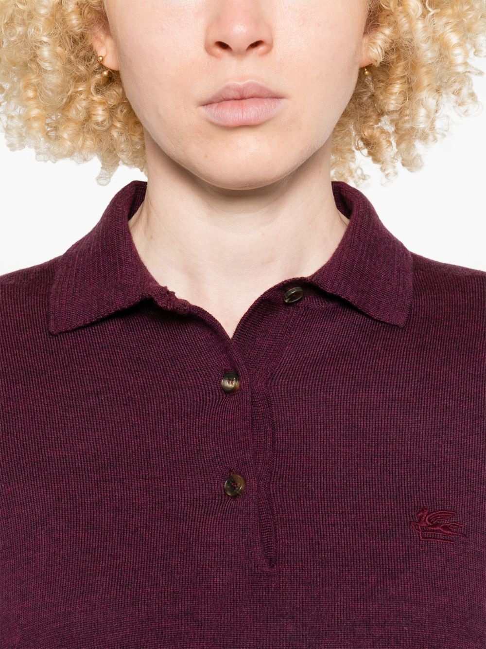 wool polo shirt - 5