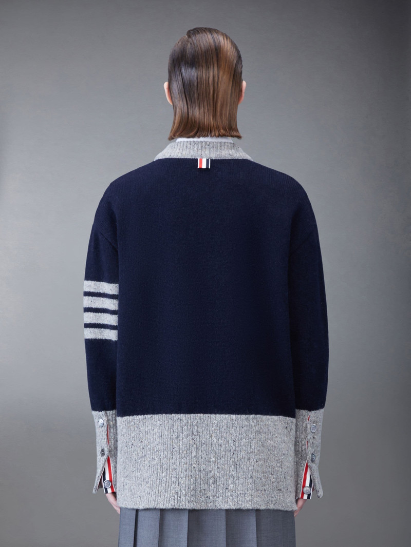 Baby Cable Donegal 4-Bar Oversized Crew Neck Pullover 2