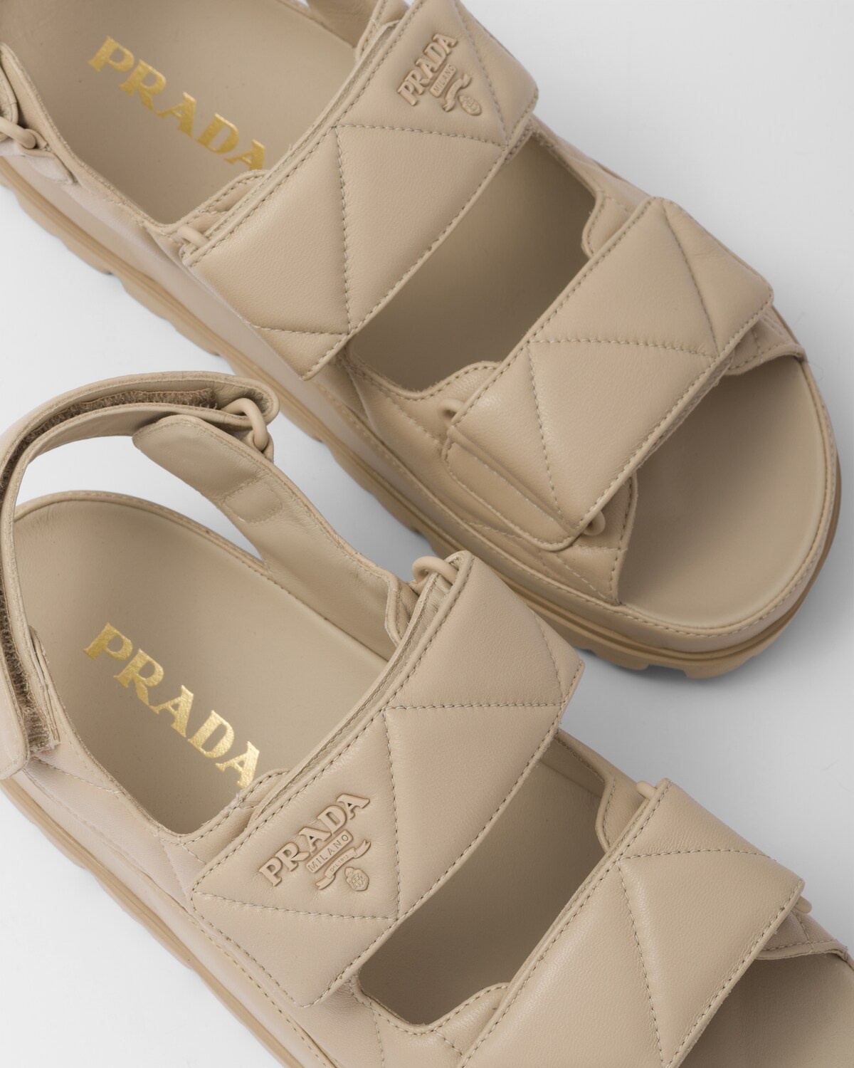 Padded nappa leather sandals - 6