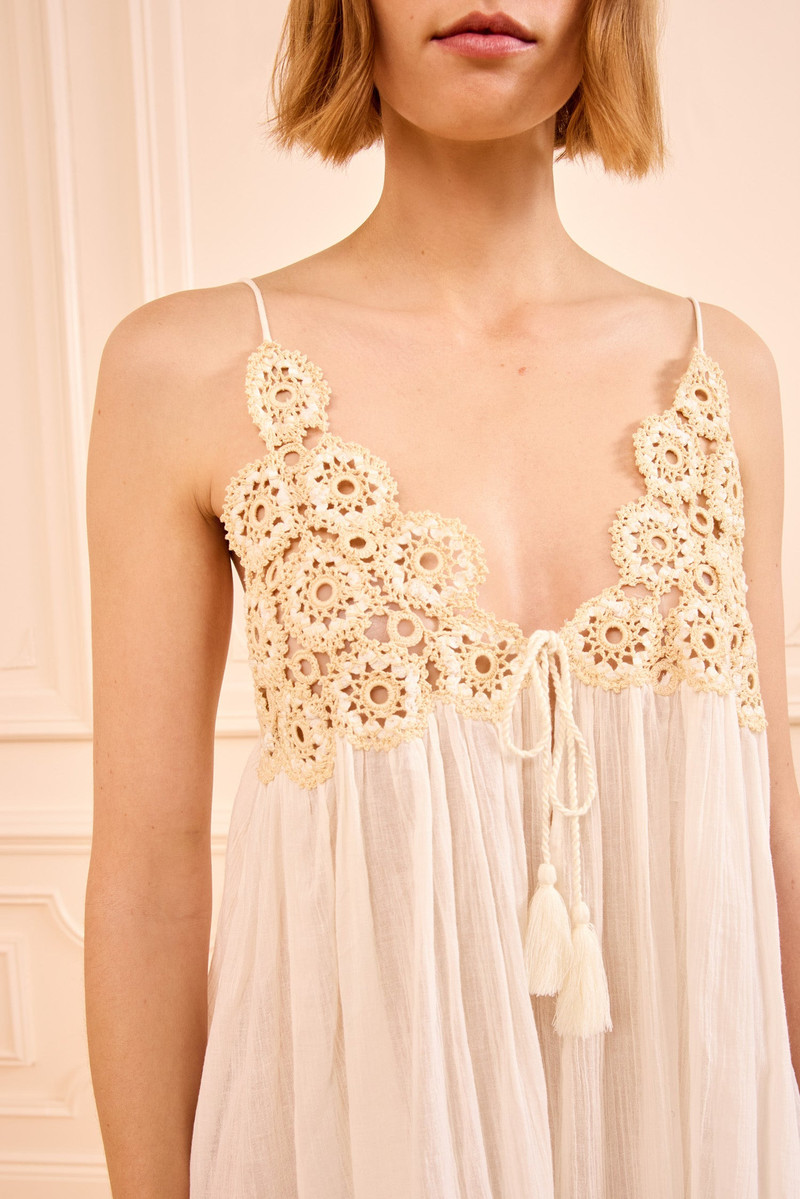 ULLA JOHNSON Zadie Dress Coverup with Crochet Detail outlook