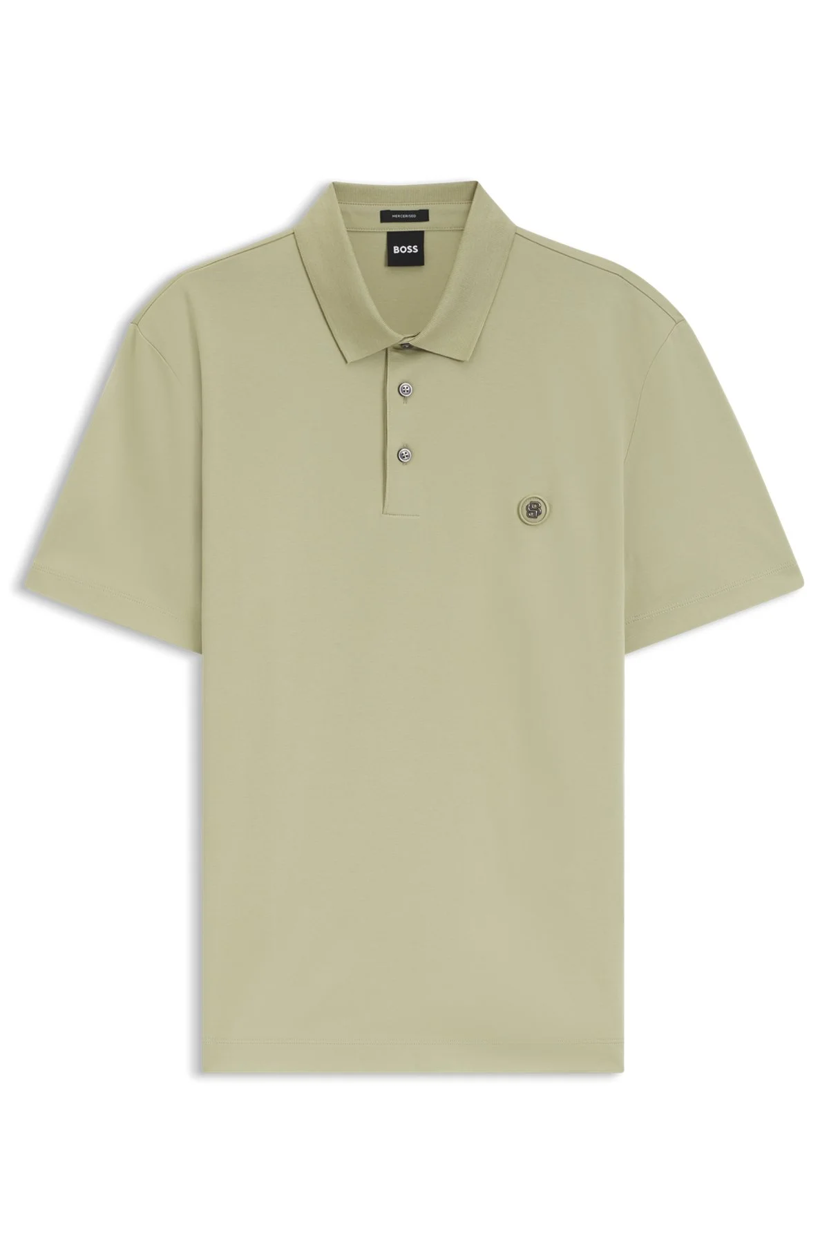 MERCERIZED-COTTON POLO SHIRT WITH DOUBLE B MONOGRAM - 1