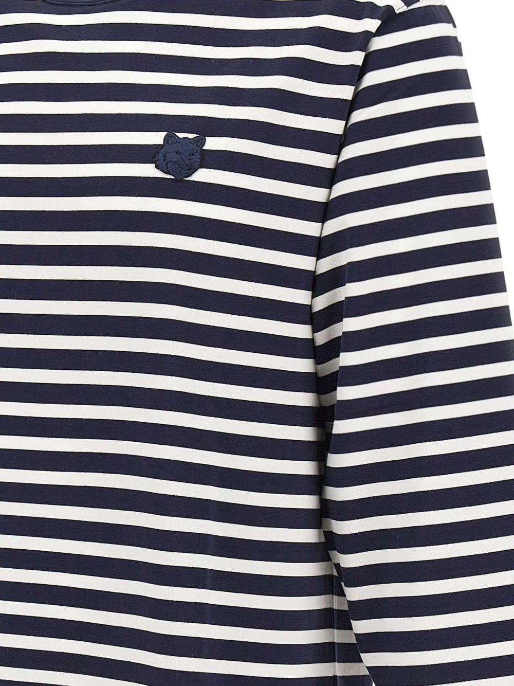 logo-patch striped sweater - 4