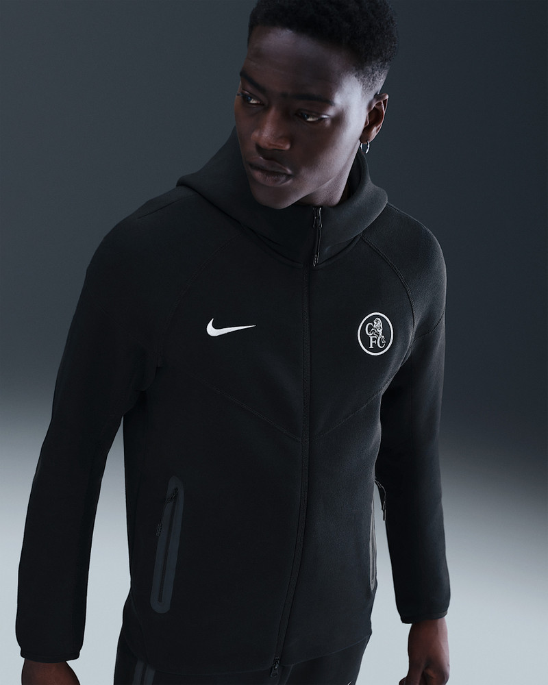 Chelsea FC Tech Windrunner Men's Nike Total 90 Soccer Fleece Full-Zip Jacket 1