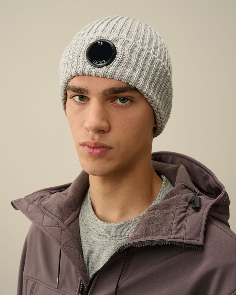 C.P. Company Extra Fine Merino Wool Lens Beanie outlook