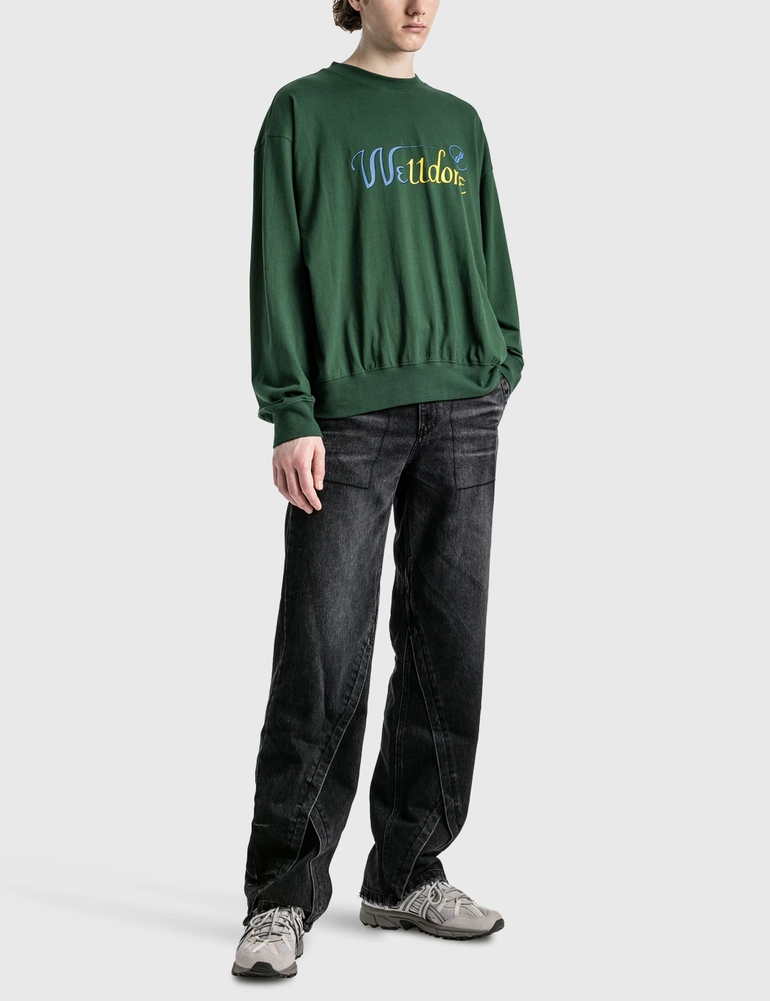 MIX COLOR CURSIVE LOGO SWEATSHIRT - 5