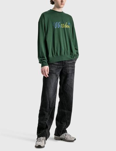 We11done MIX COLOR CURSIVE LOGO SWEATSHIRT outlook