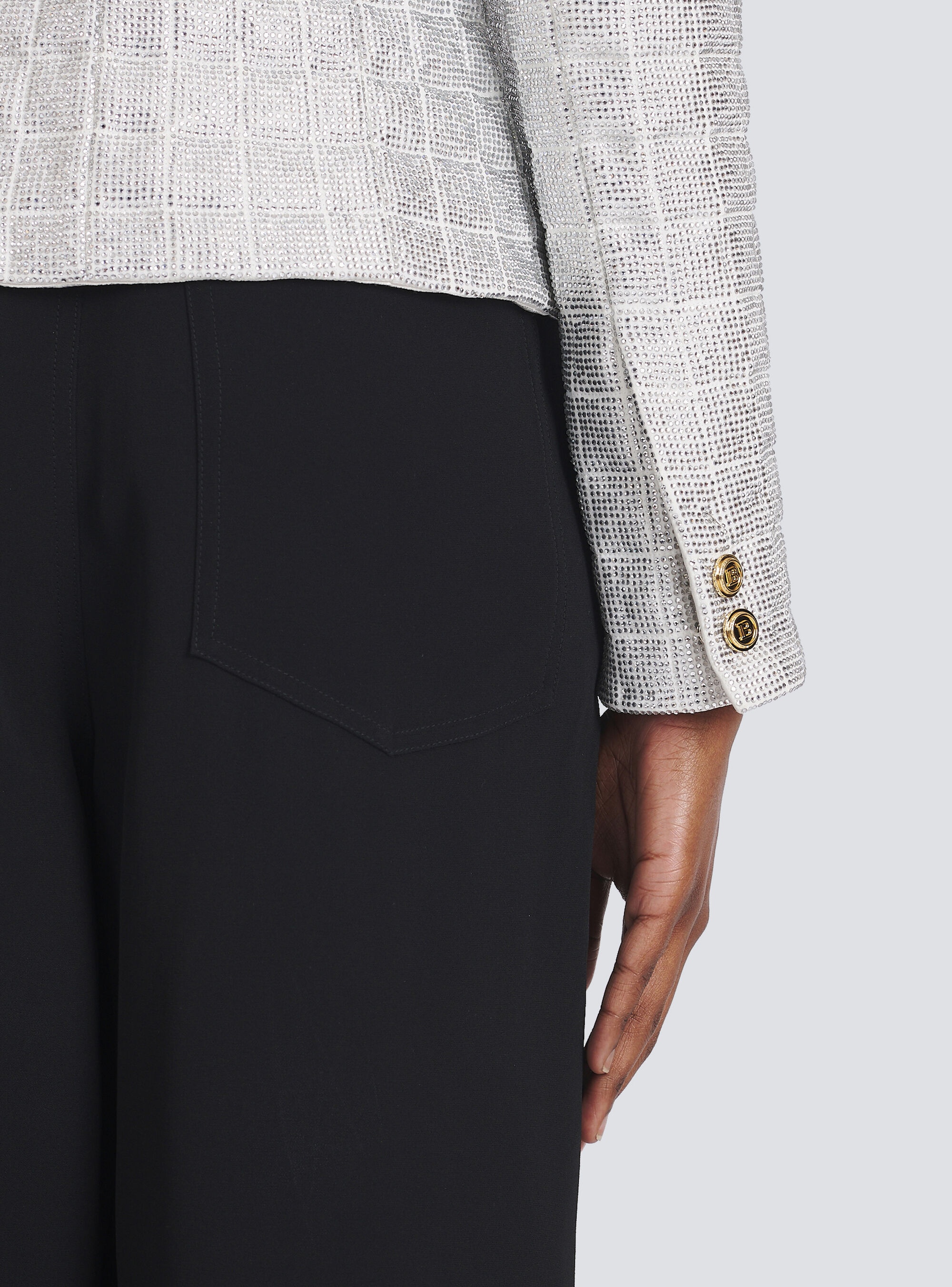 Quilted jacket with strass - 8