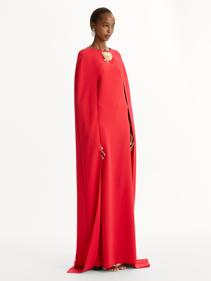 BROOCH EMBROIDERED CAPE-BACK CAFTAN 4