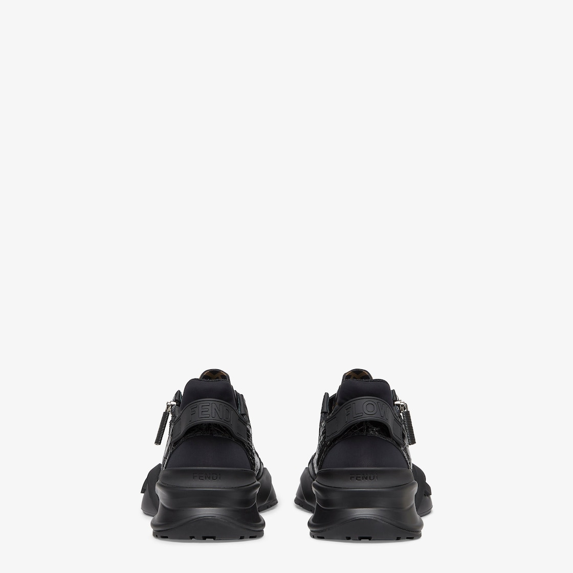 Black caiman low-tops - 3