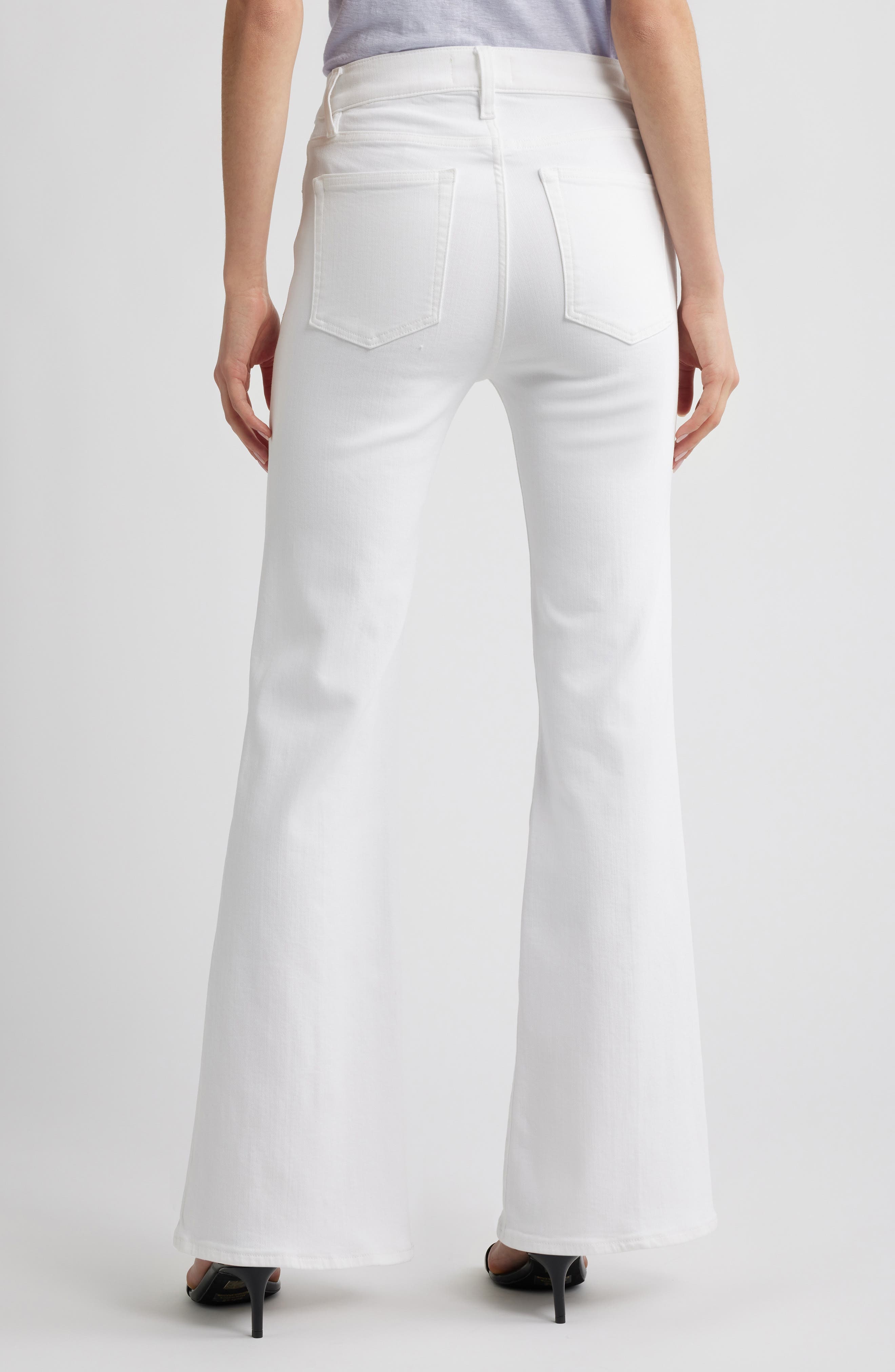 FRAME The Icon Flare Jeans in White at Nordstrom - 2