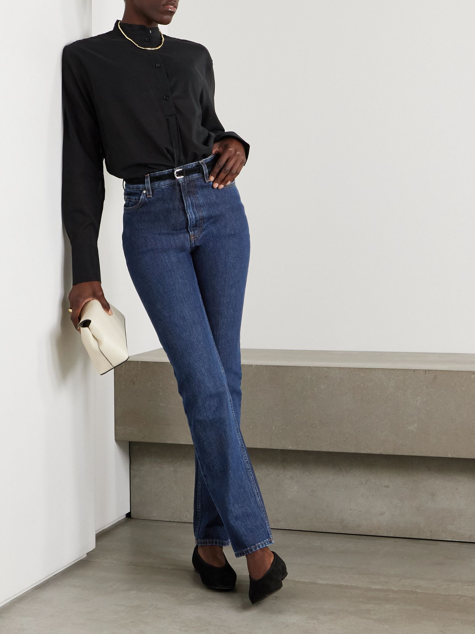 Garderob high-rise slim-fit organic jeans Indigo - 2