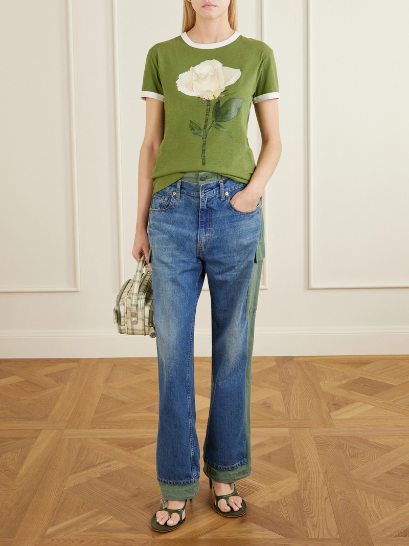 Acne Studios Etza Printed Cotton And Hemp-blend T-shirt outlook