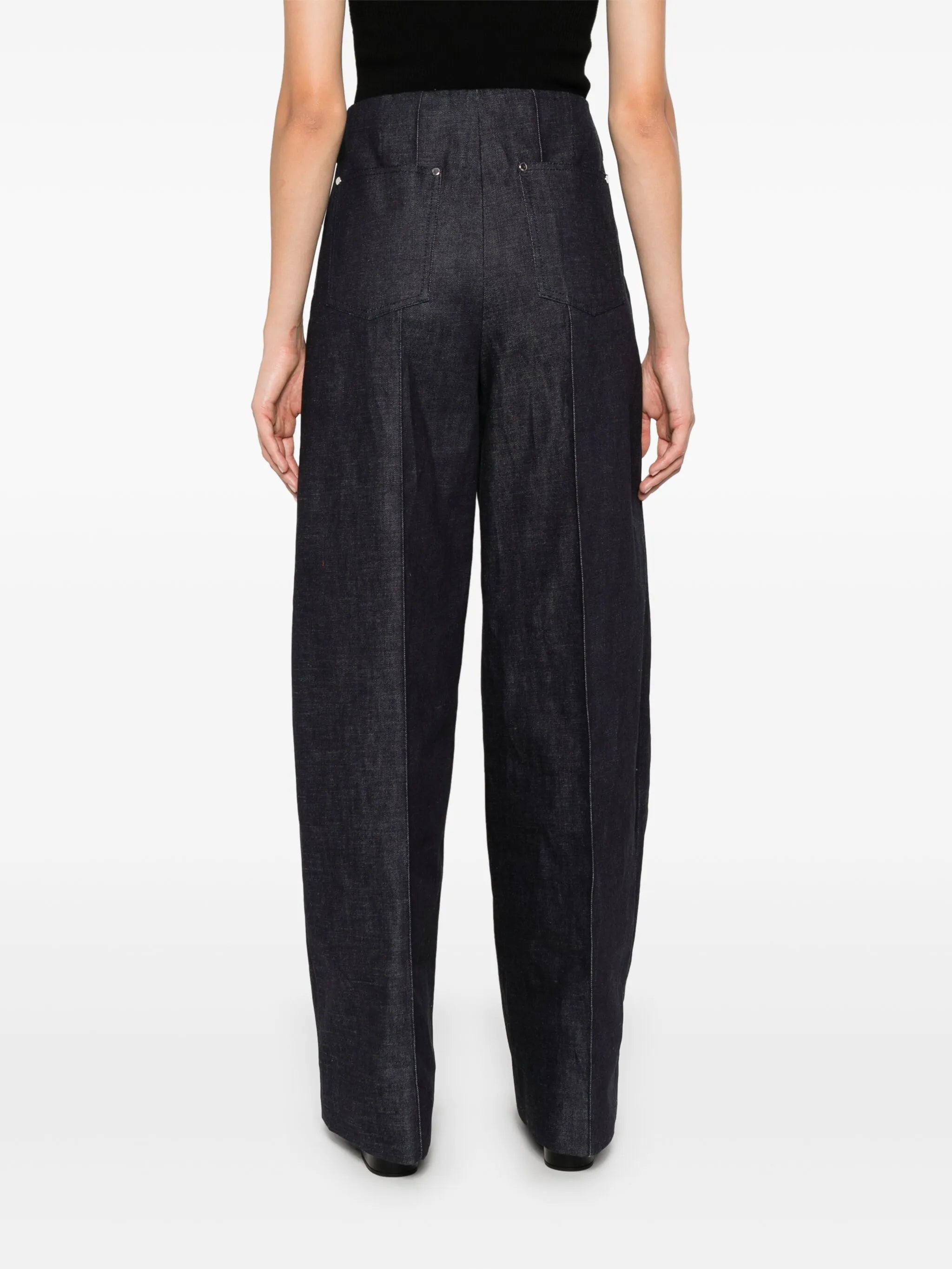 raised-seam jeans - 4