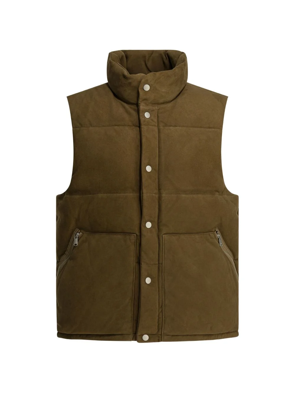 zip-pocket buttoned gilet - 1