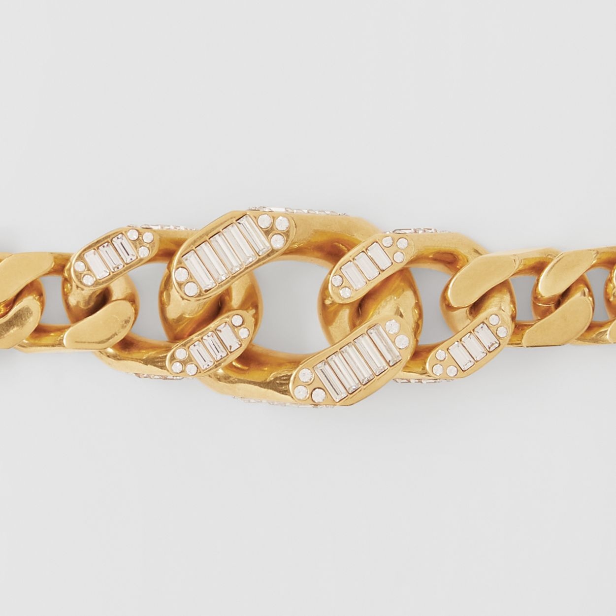 Crystal Detail Gold-plated Chain-link Bracelet - 2