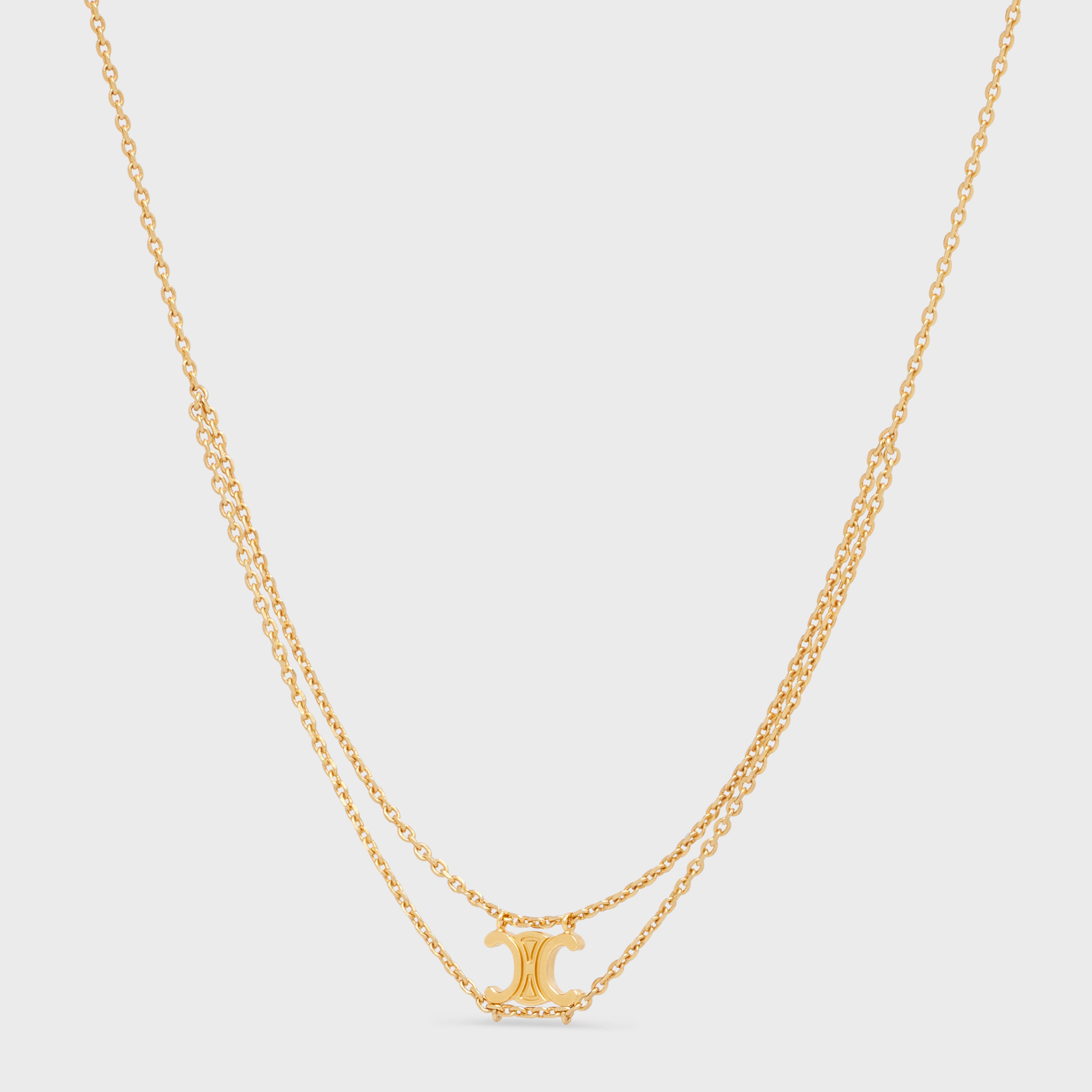 Triomphe Suspended Necklace in Brass with Gold Finish - 2