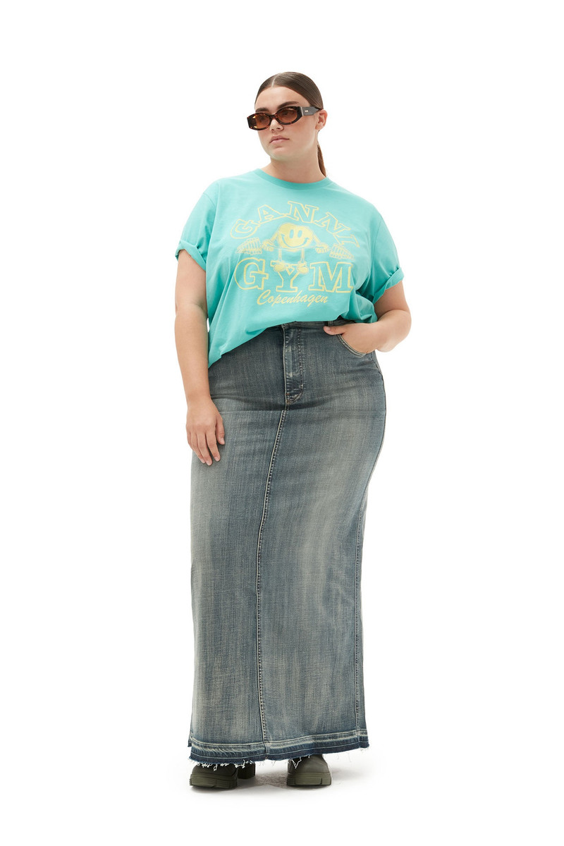 TINT EDGE DENIM MAXI SKIRT 7