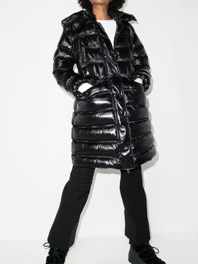 Moncler high-shine hooded padded coat outlook