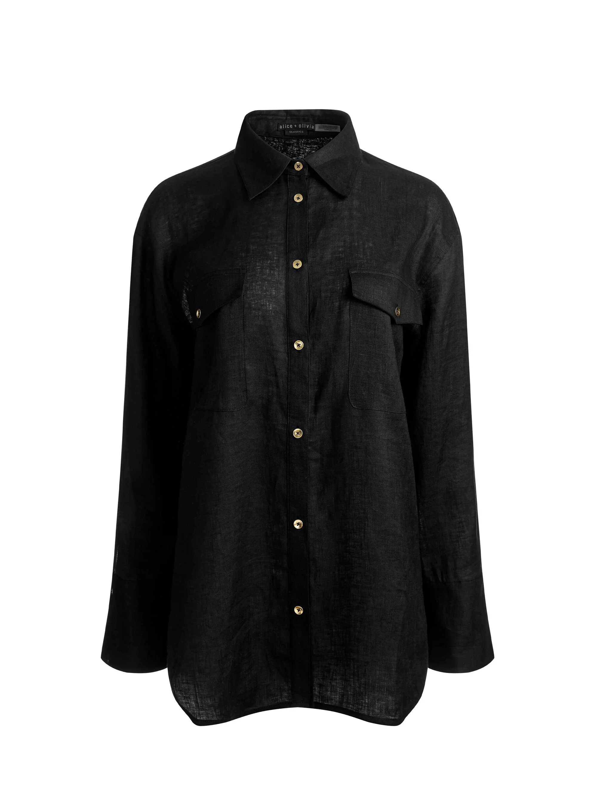FINELY OVERSIZED LINEN BUTTON DOWN - 1