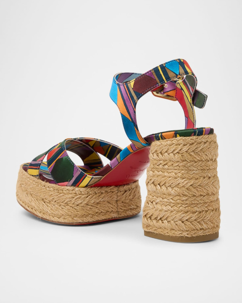 Christian Louboutin 85mm Calakala Geometric Platform Espadrille Sandals outlook